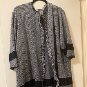 KASPER PLUS SIZE 3/4 SLEEVE CARDIGAN